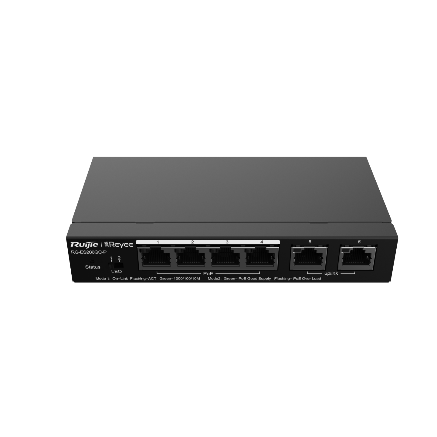 Ruijie - Rayee RG-ES206GC-P 6 Port Gigabit Cloud Managed PoE+ Switch