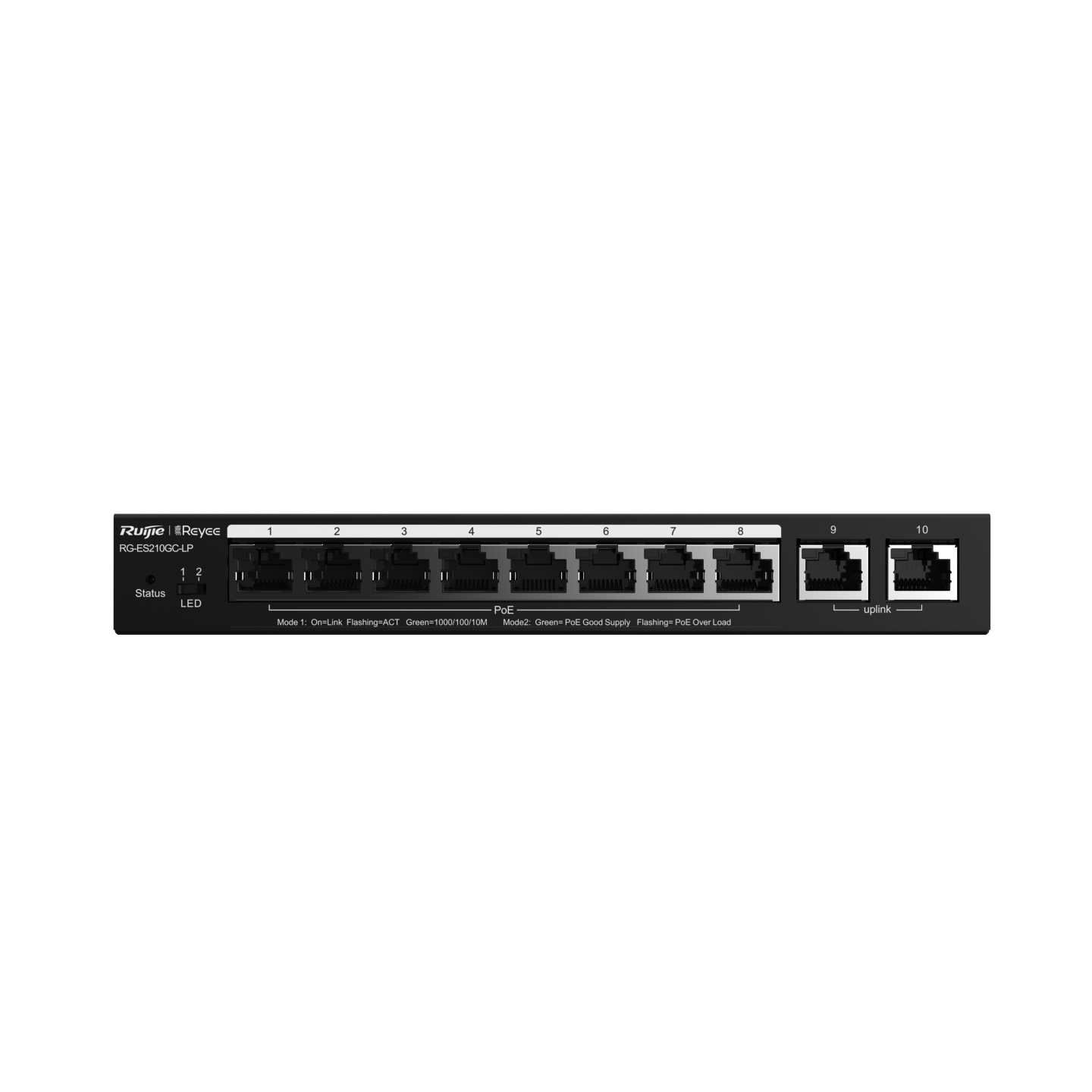 Ruijie - Rayee RG-ES210GC-LP 10 Port Gigabit Cloud Managed PoE+ Switch