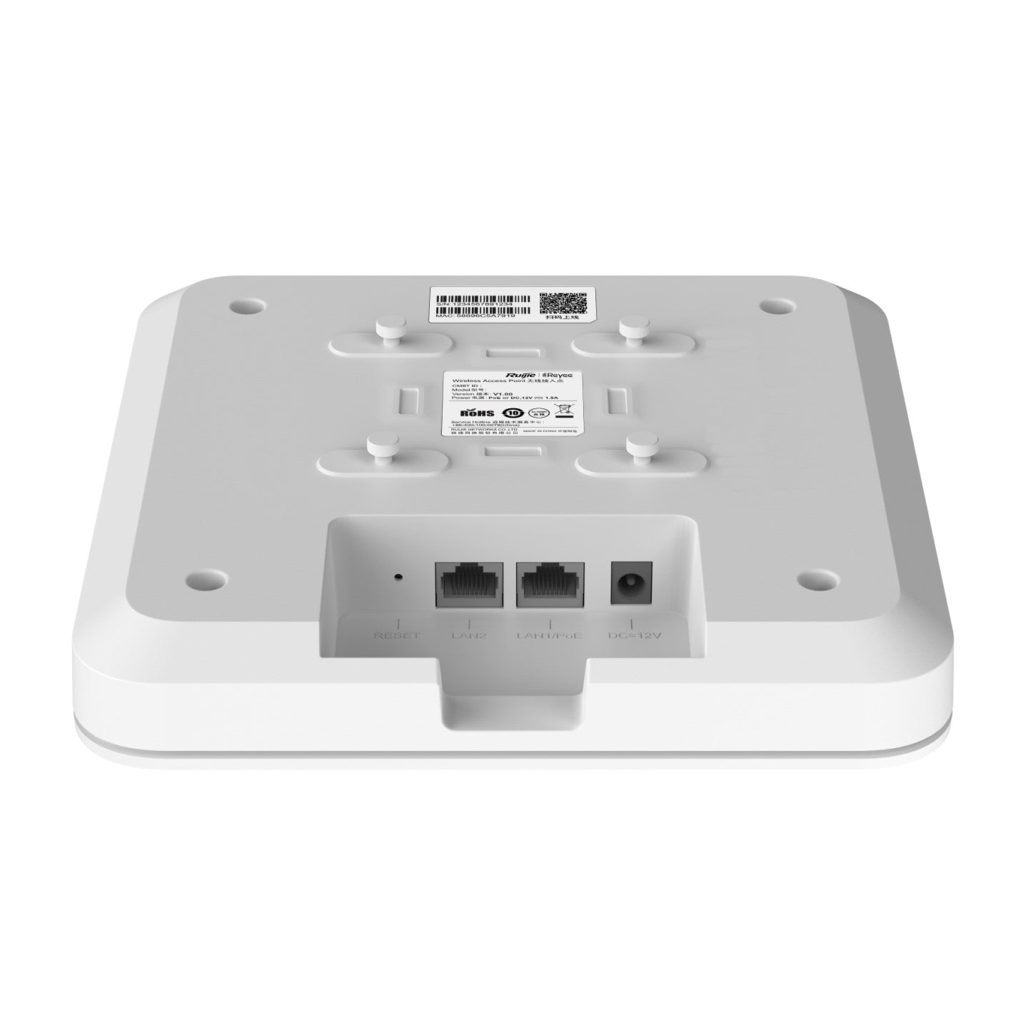 Ruijie - Rayee RG-RAP2260(G) AX1800 Dual Band Gigabit Ceiling Mount Access Point - Wi-Fi 6